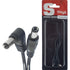 Stagg Power cable, DC/DC (m/m, L-shaped/straight), 20 cm (0.7'), black