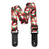 Stagg Terylene Ukulele Strap with Red Flower Pattern