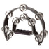 Stagg Cutaway Tambourine with 20 Jingles in Black
