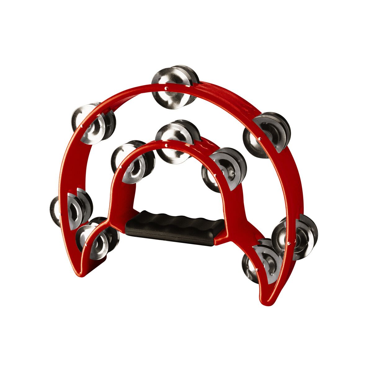 Stagg Cutaway Tambourine with 20 Jingles in Red