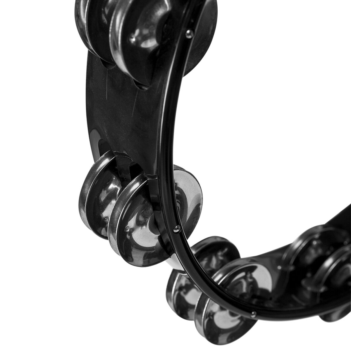 Stagg Cutaway Tambourine with 16 Jingles in Black