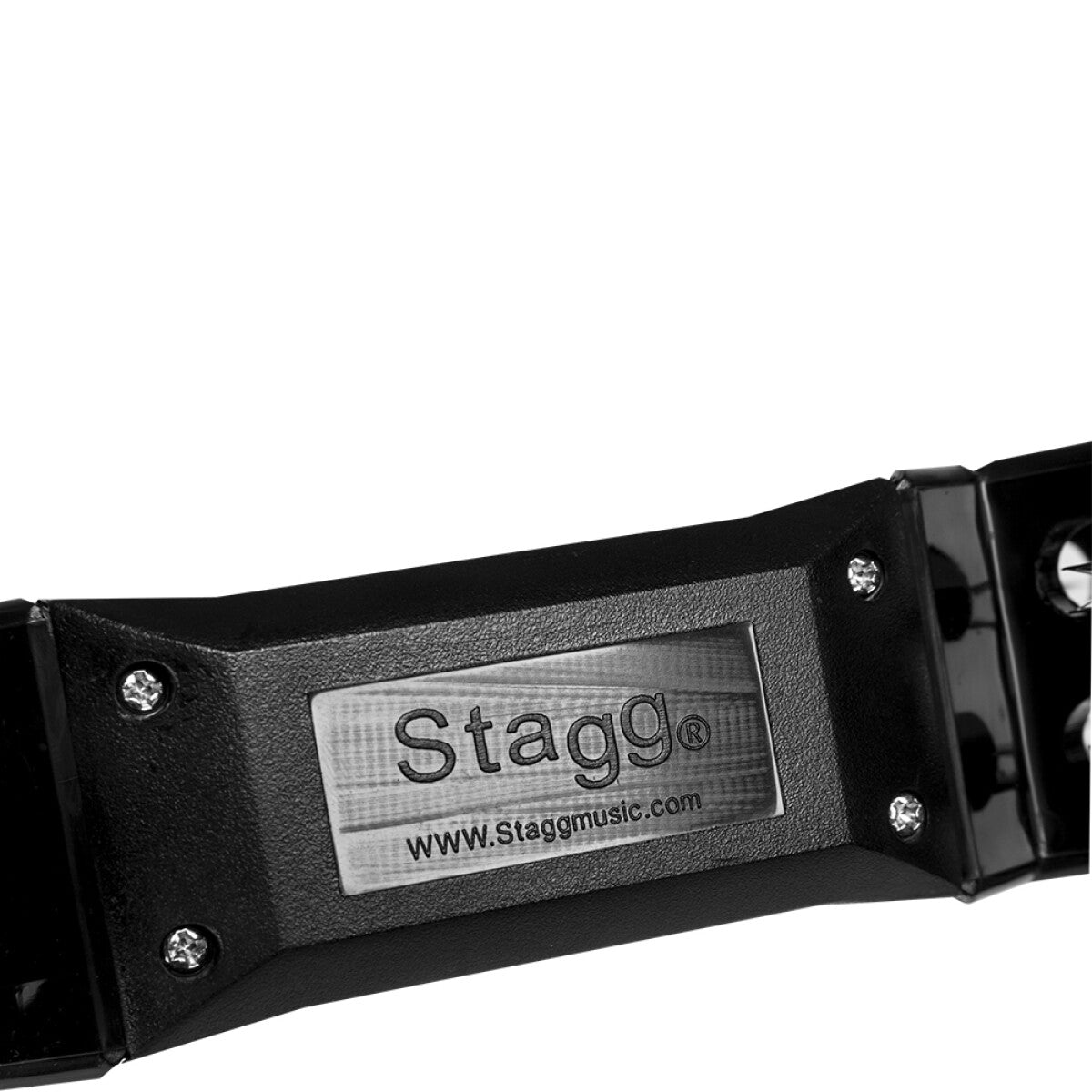 Stagg Cutaway Tambourine with 16 Jingles in Black