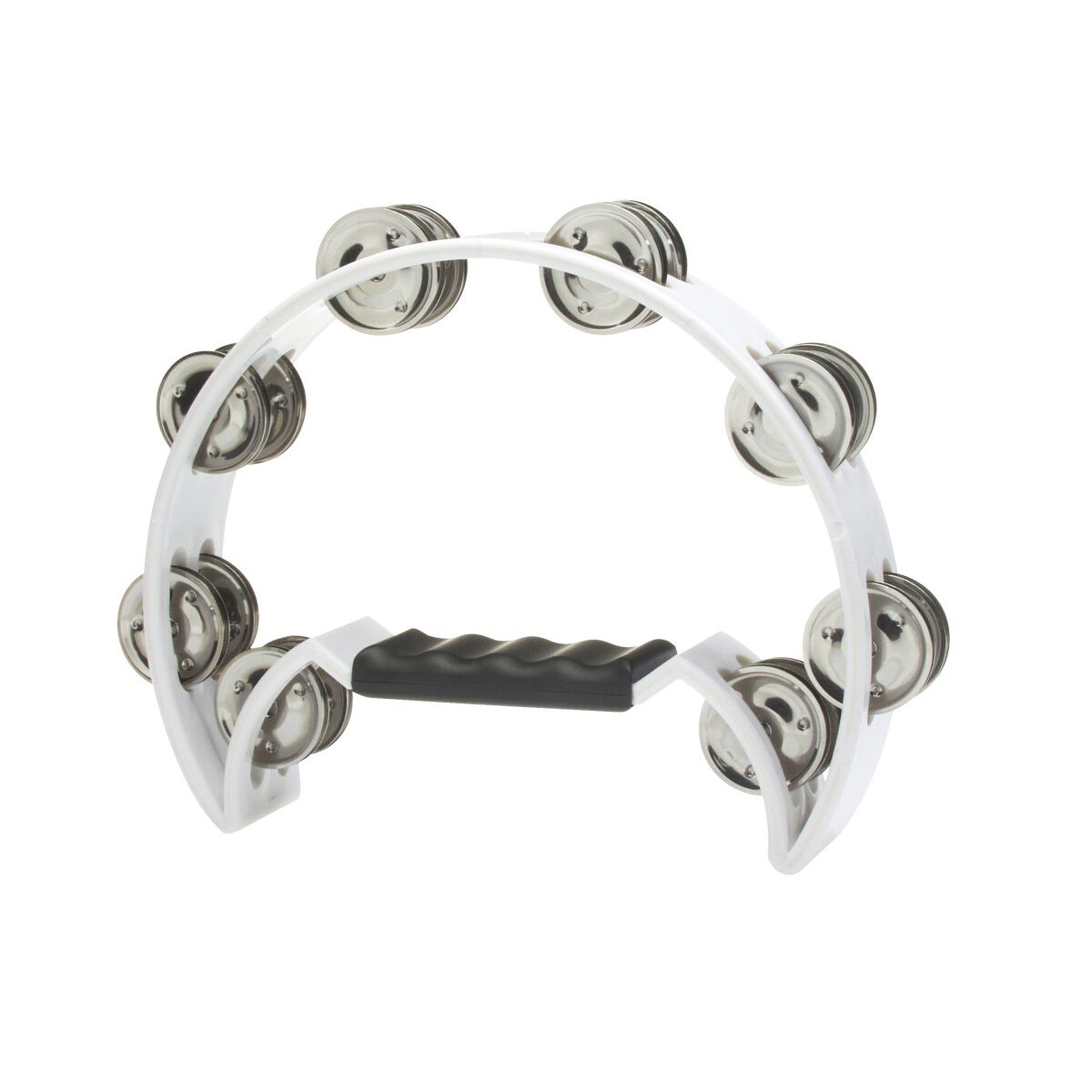 Stagg Cutaway Tambourine with 16 Jingles in White