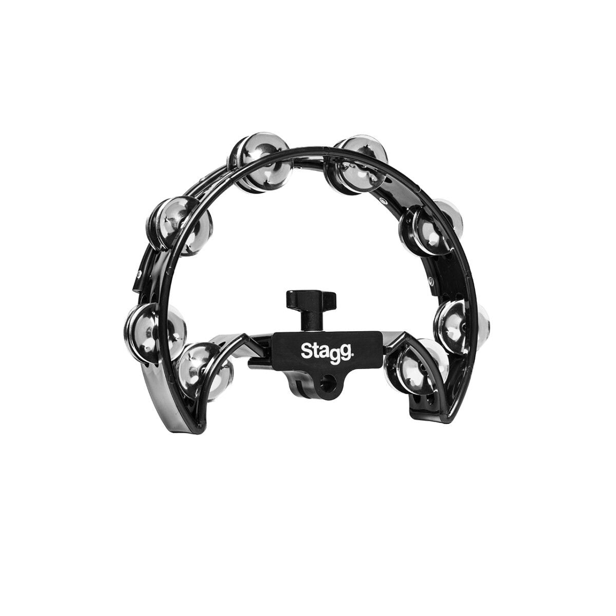 Stagg Half Moon Shaped Tambourine for Hi-Hat Stand - 16 Jingles