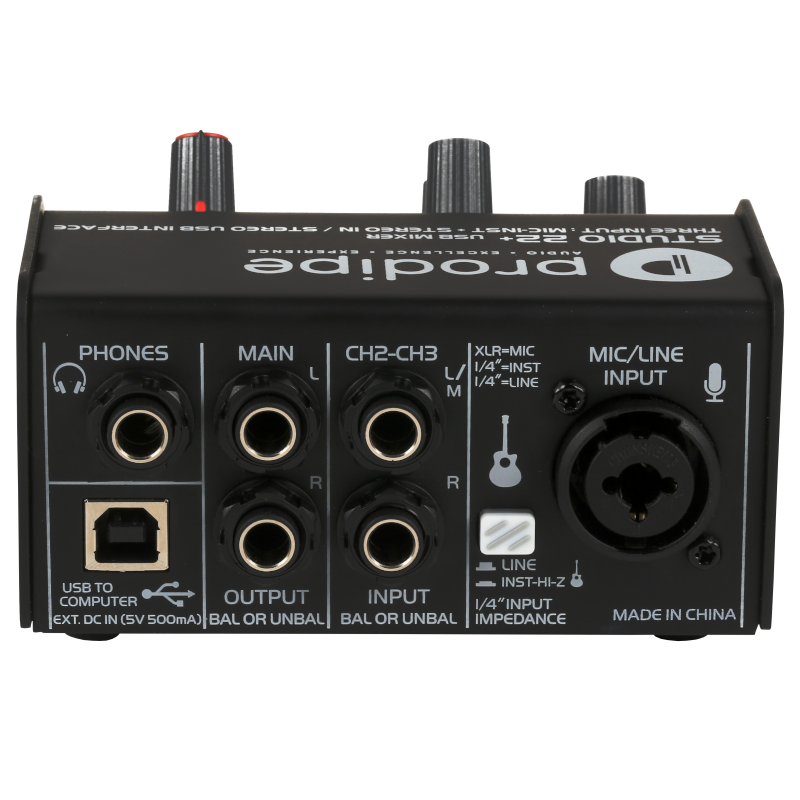 Prodipe Studio22 USB Audio Interface, 2 In, 2 Out