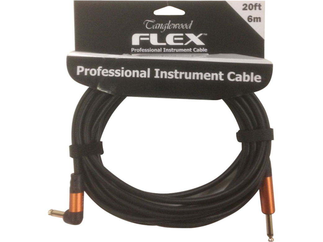 Tanglewood Flex Cable 20ft Straight / Angled in Black