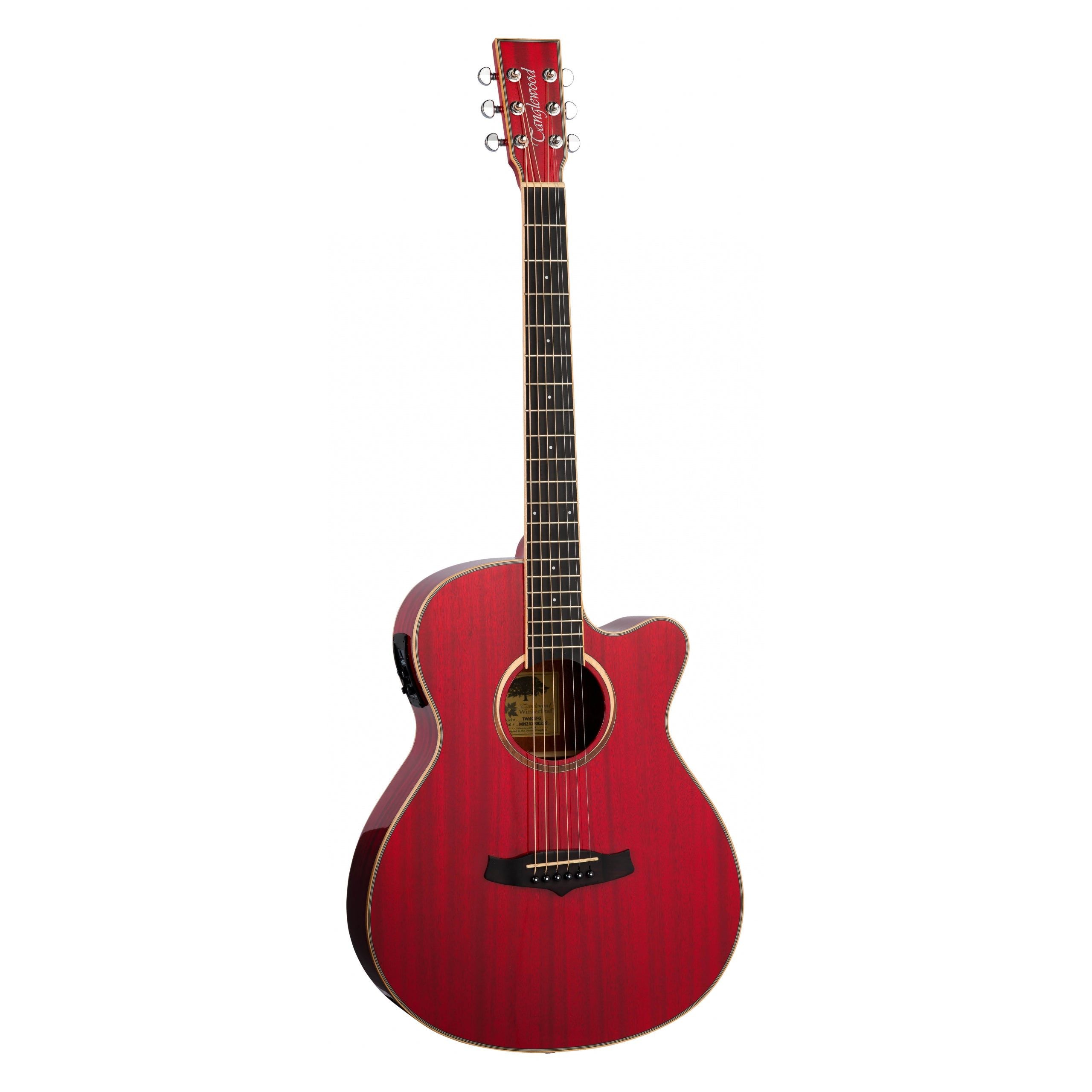 Tanglewood TW4CER Super Folk Electro-Acoustic, Through Red Gloss