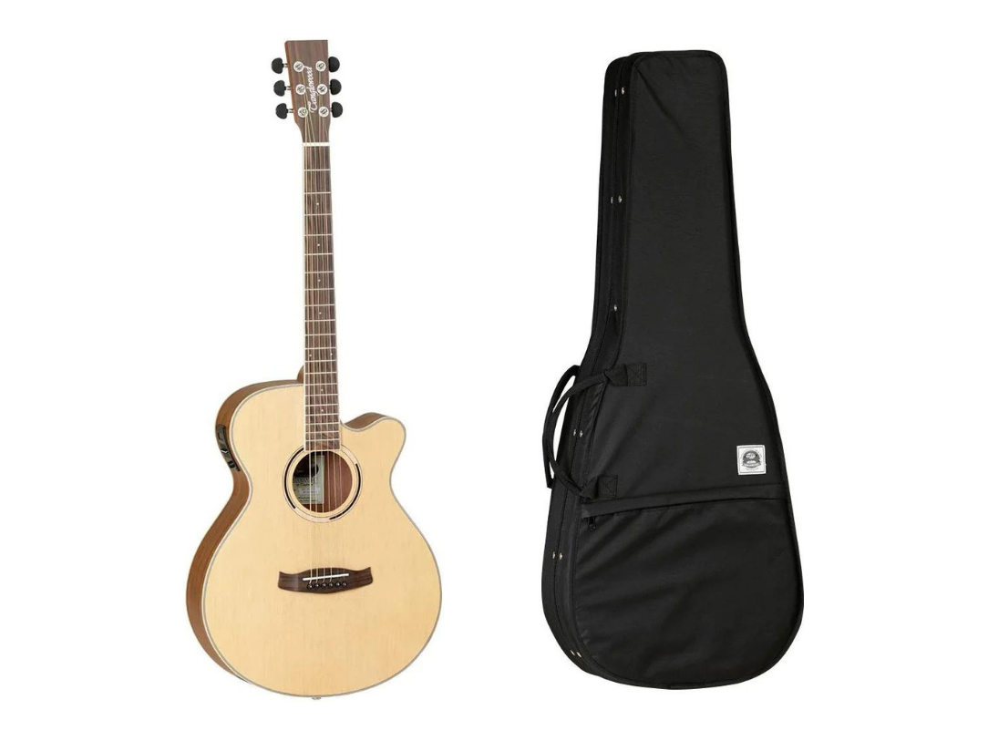 Tanglewood Discovery Super Folk Acoustic Guitar Natural Open Pore Satin FREE Case worth £79!