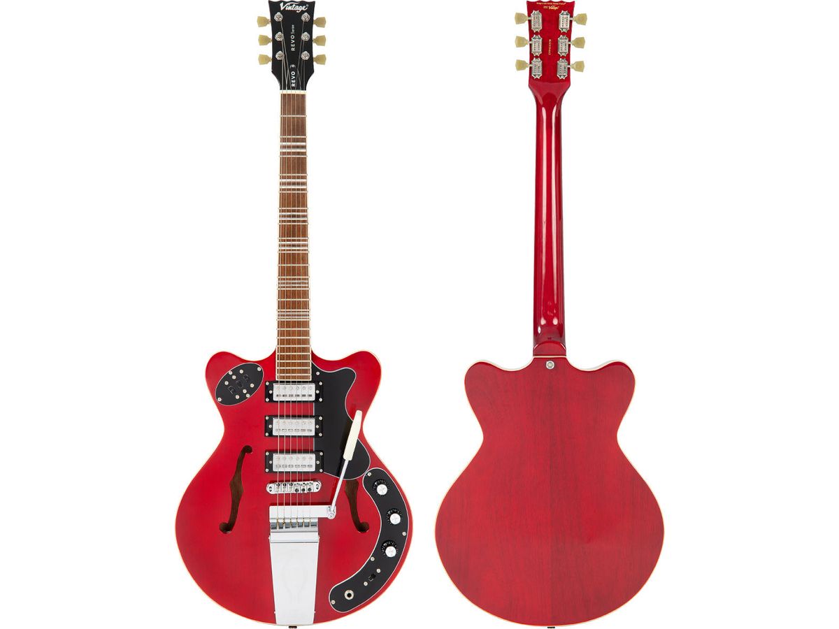 Cherry Red Vintage REVO Series 'Superthin' Electric Guitar