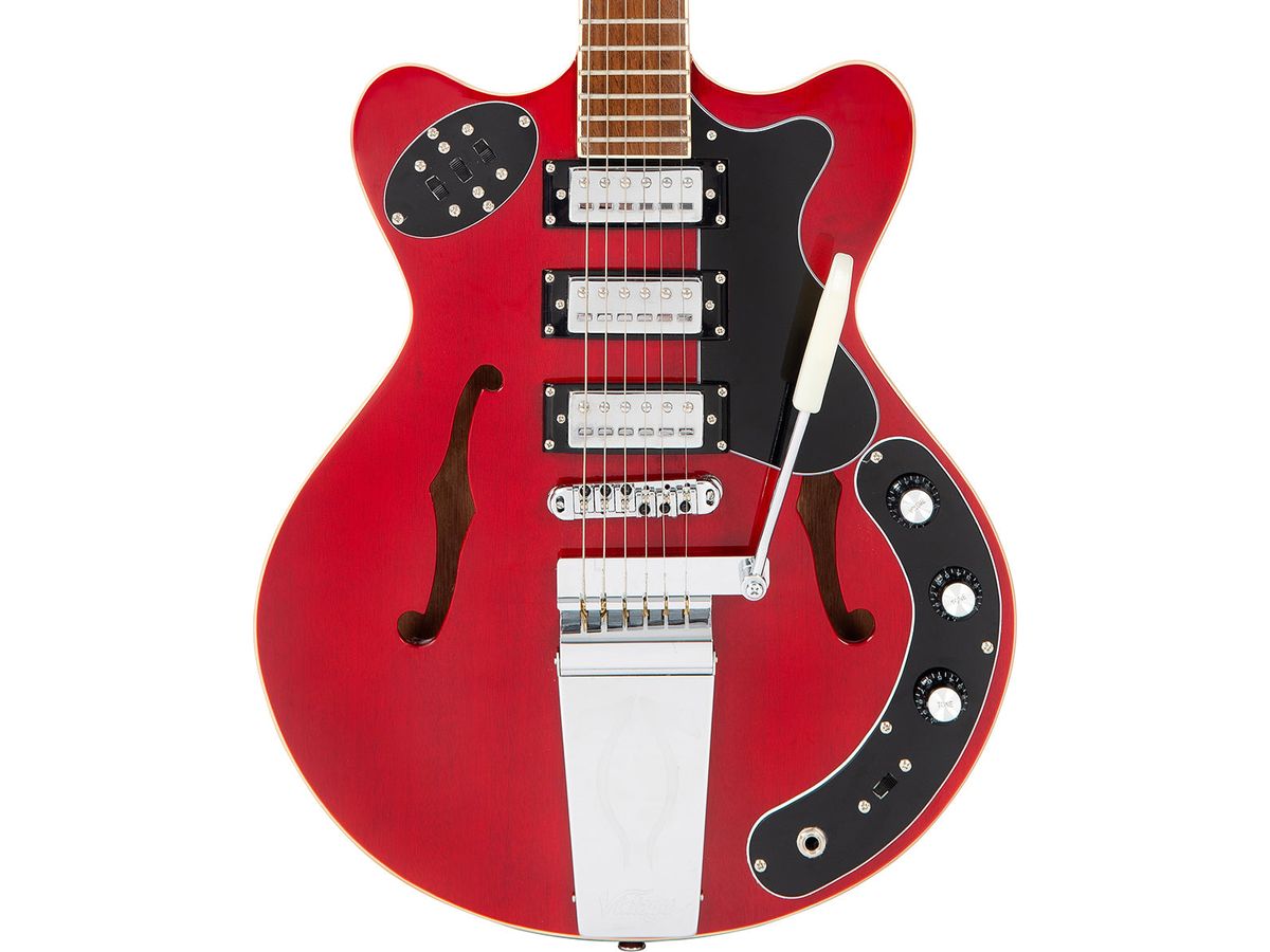 Cherry Red Vintage REVO Series 'Superthin' Electric Guitar