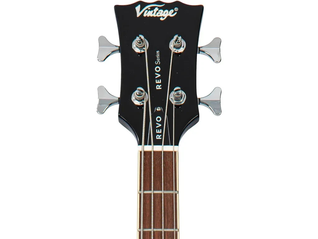 Vintage REVO Series 'Supreme' Semi Acoustic Bass ~ Blueburst