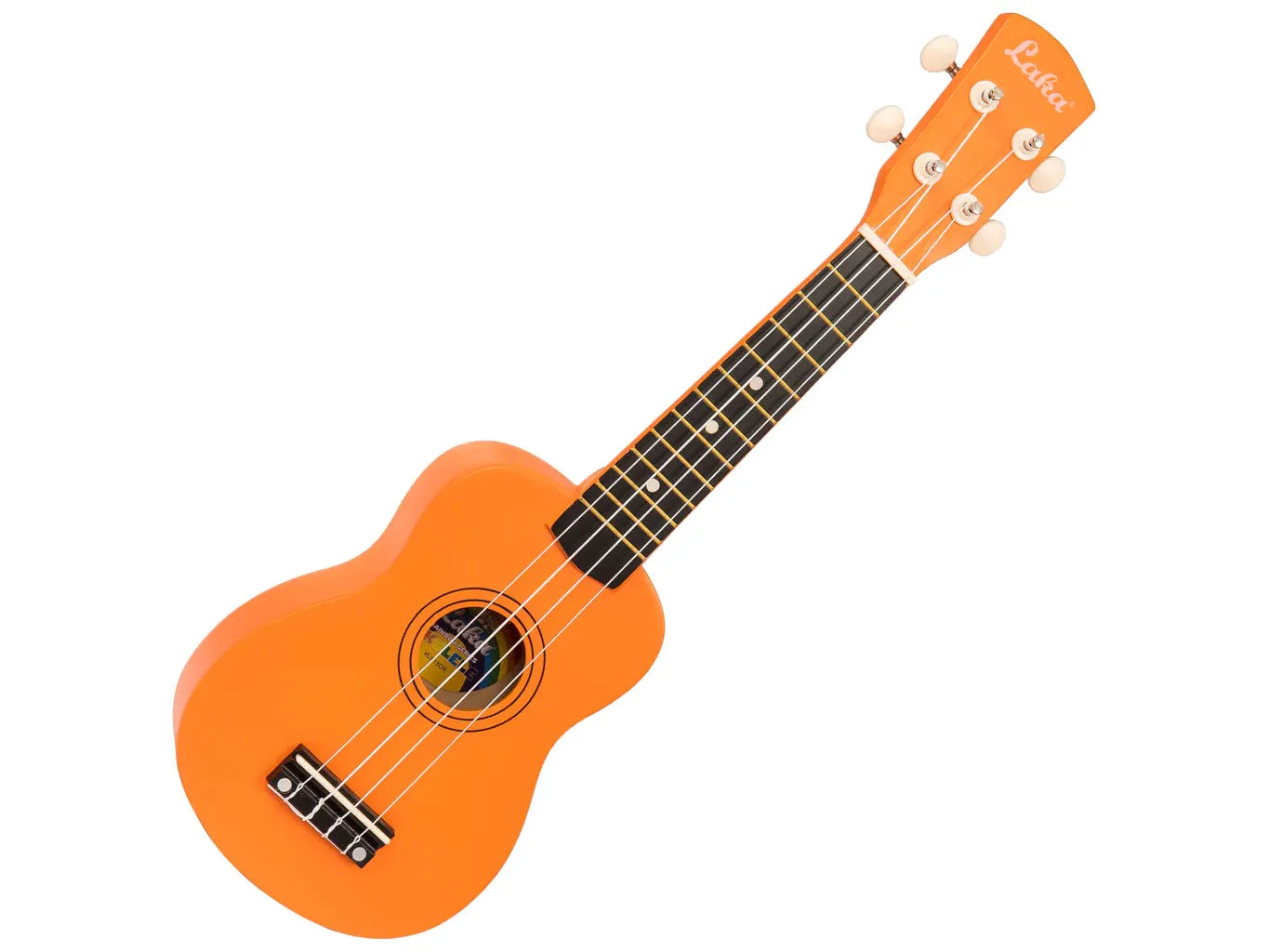 Laka Rainbow Series Soprano Ukulele & Carry Bag ~ Orange