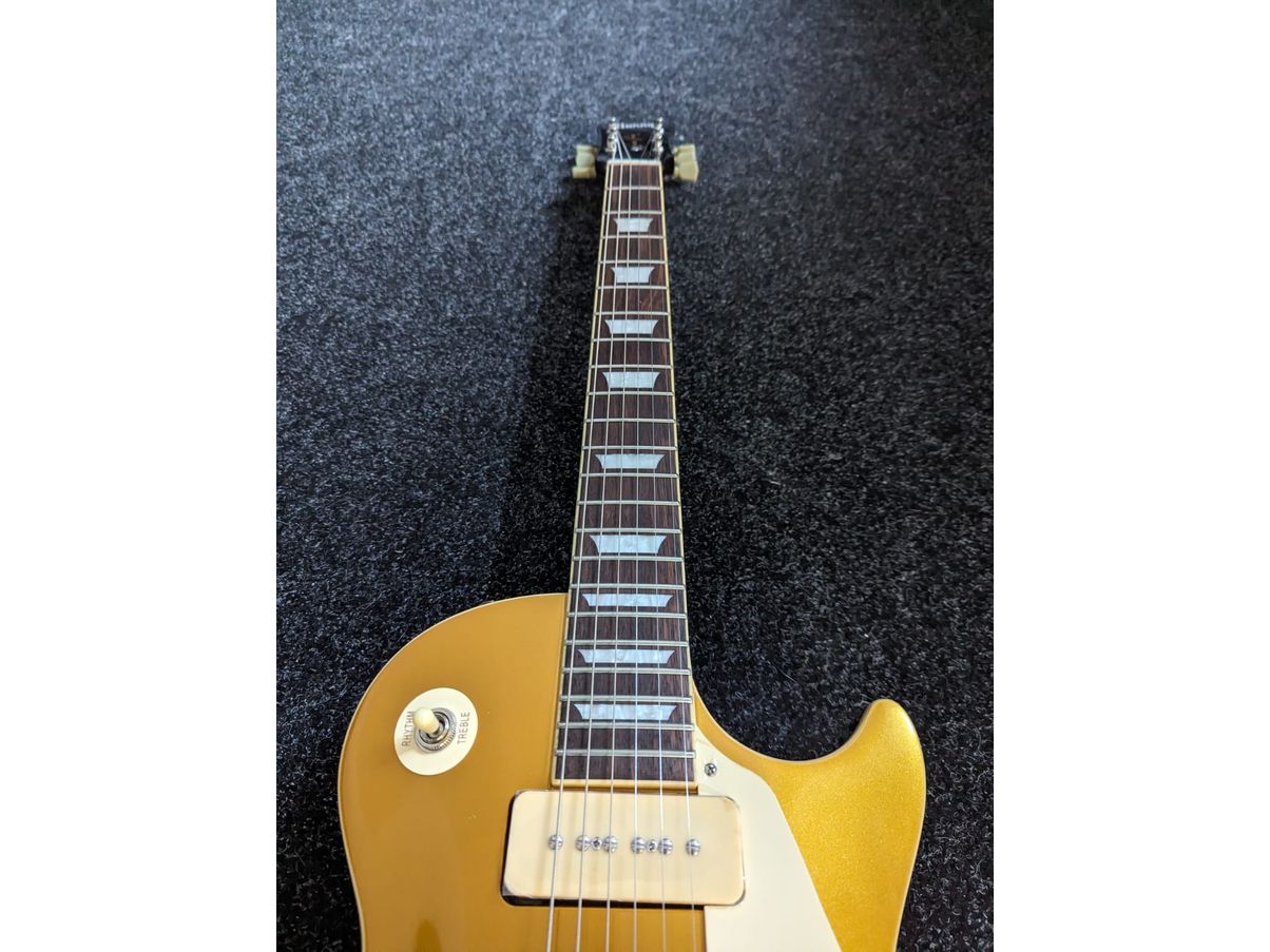 Burny RLG-60P Electric Guitar in Vintage Gold