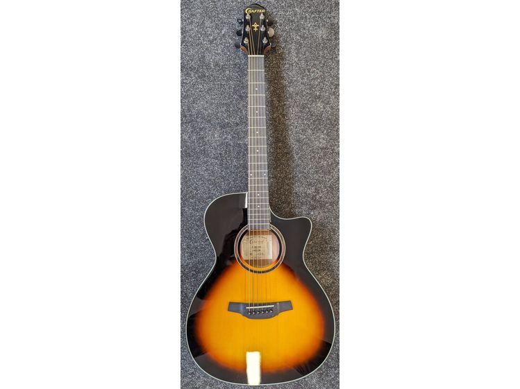 Crafter HT-250/CE Orchestra Cutaway Electro Acoustic Guitar in Vintage Sunburst