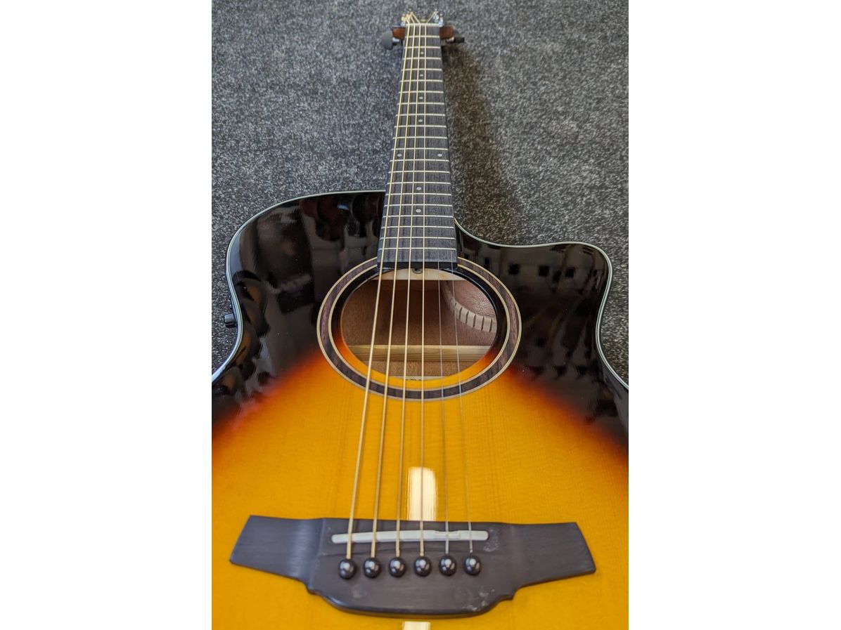 Crafter HT-250/CE Orchestra Cutaway Electro Acoustic Guitar in Vintage Sunburst
