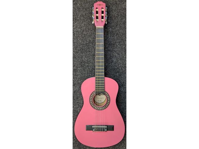 Gear4Music Classical Guitar 1/2 Size in Pink Pre-Owned