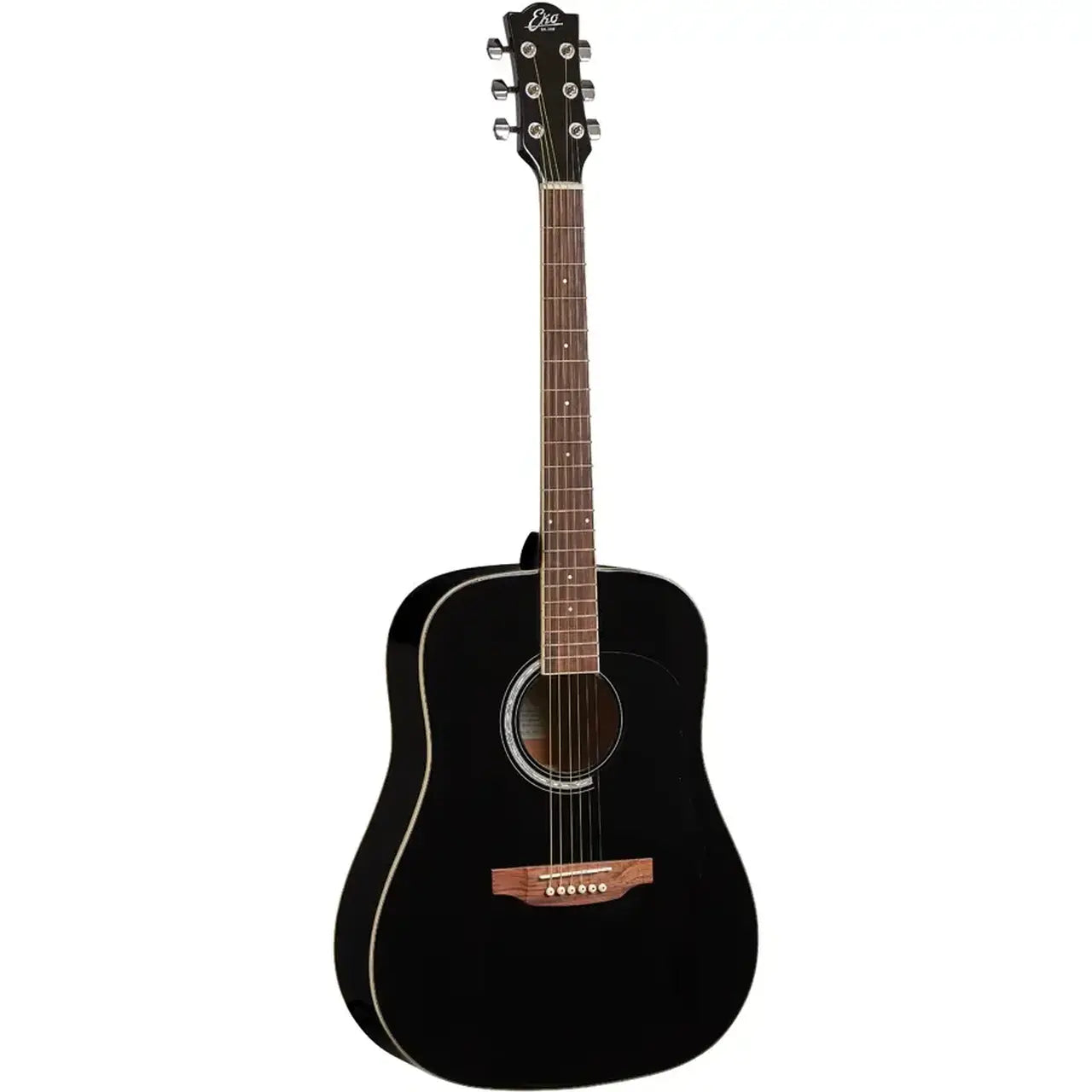 Eko Ranger 6 Dreadnought Acoustic Guitar in Black