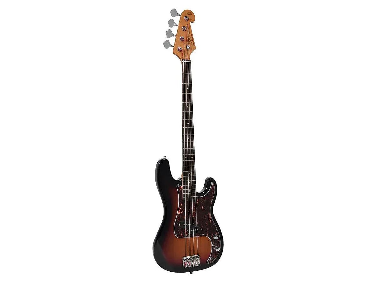 SX Left Handed Bass Guitar PB Style in 3 Tone Sunburst