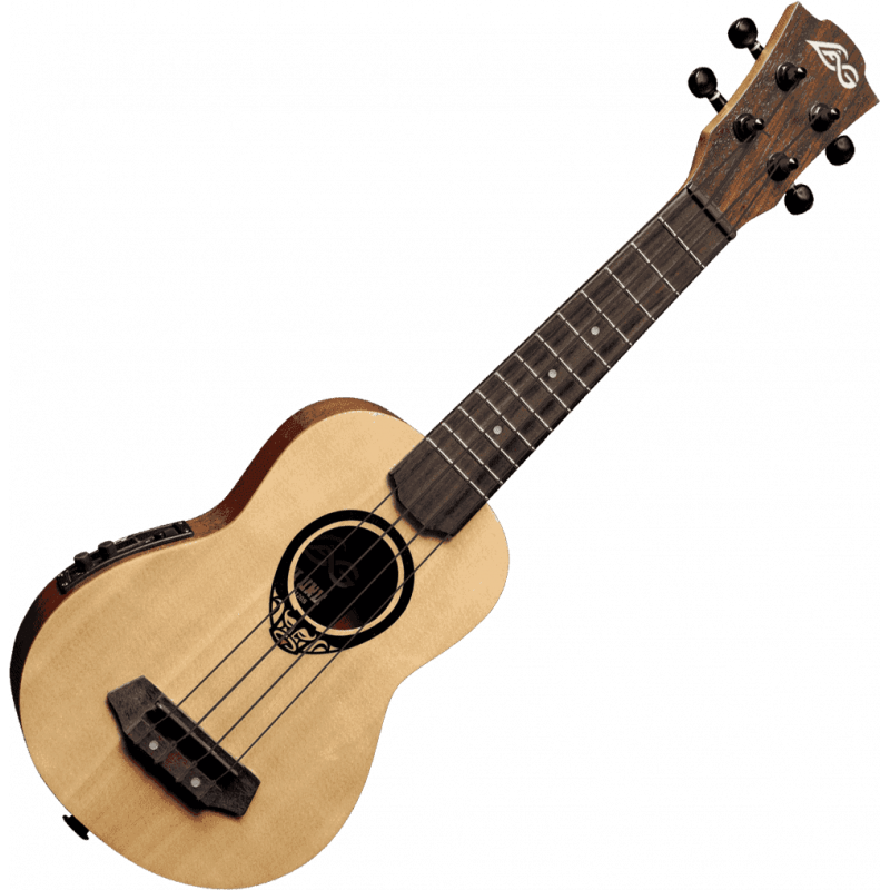 LAG Soprano Slim Arched Back Electro Ukulele With Case
