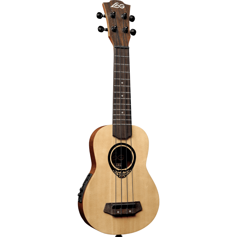 LAG Soprano Slim Arched Back Electro Ukulele With Case