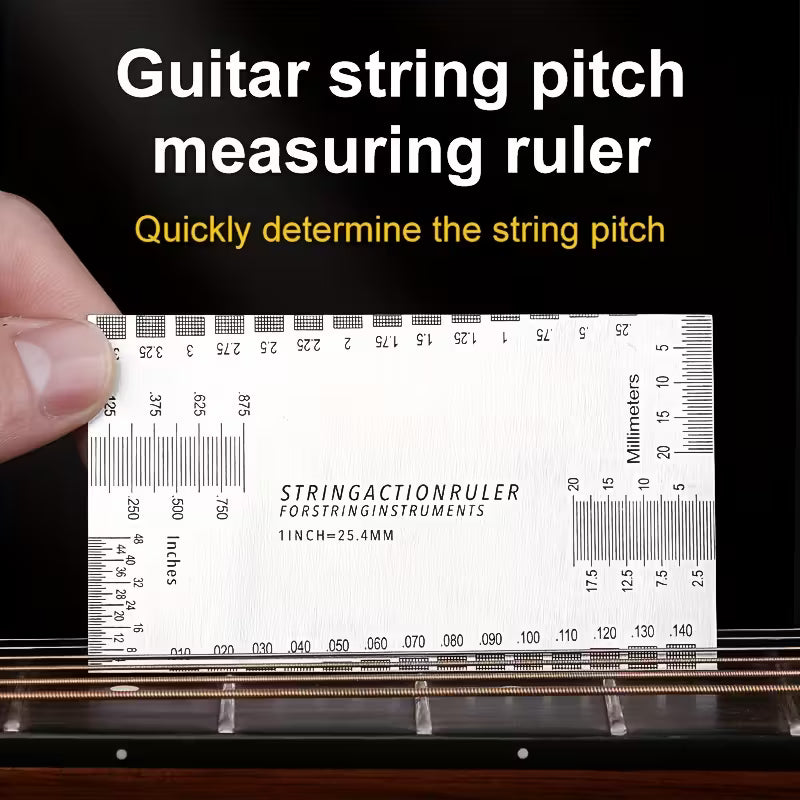 String Action Ruler for Guitar
