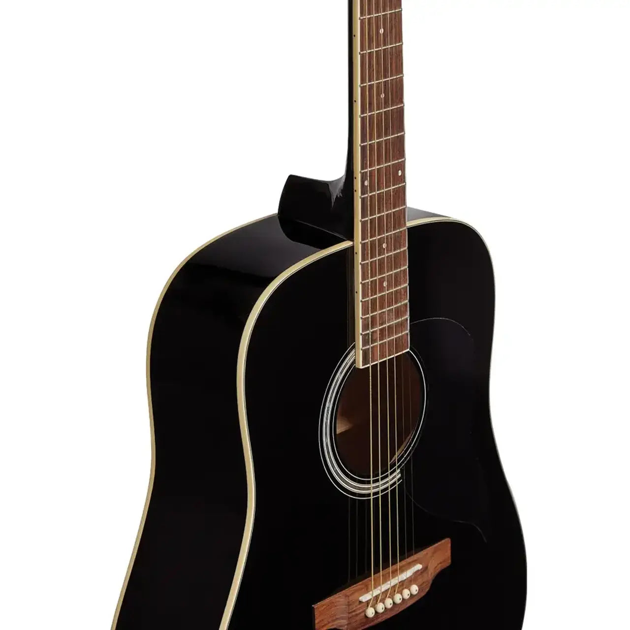 Eko Ranger 6 Dreadnought Acoustic Guitar in Black