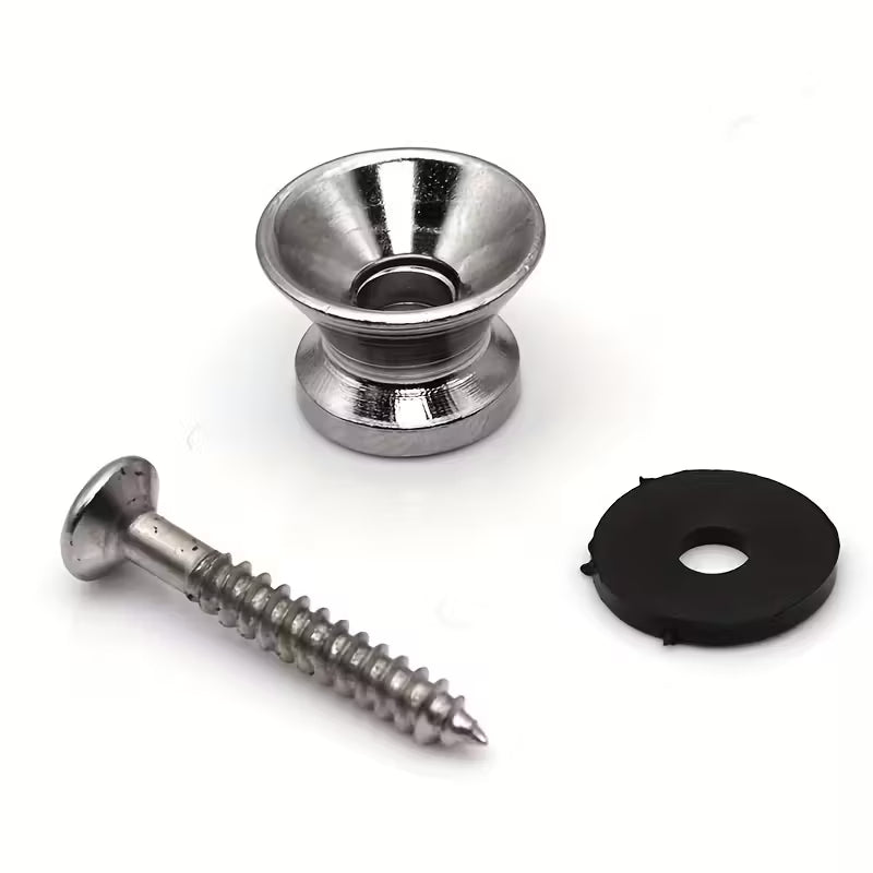 Turner Strap Buttons for Guitar, Bass & Ukulele Pack of 2 in Silvery