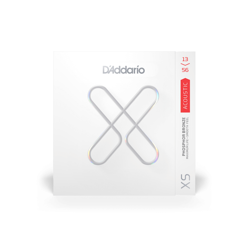 DAddario XS 13-56 Medium, Phosphor Bronze Acoustic Guitar Strings