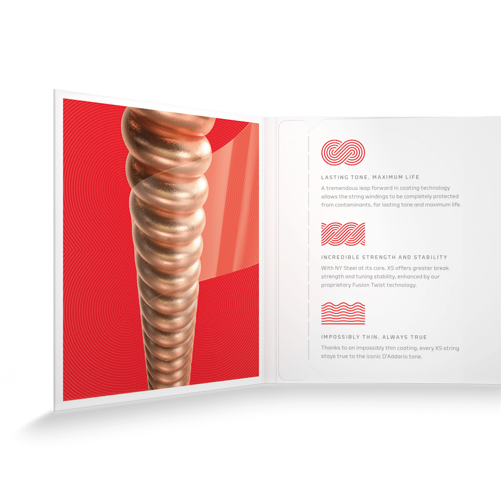 DAddario XS 13-56 Medium, Phosphor Bronze Acoustic Guitar Strings