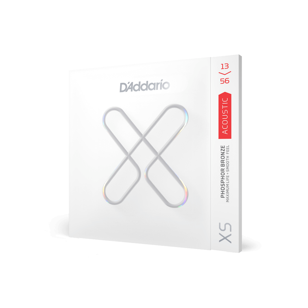 DAddario XS 13-56 Medium, Phosphor Bronze Acoustic Guitar Strings