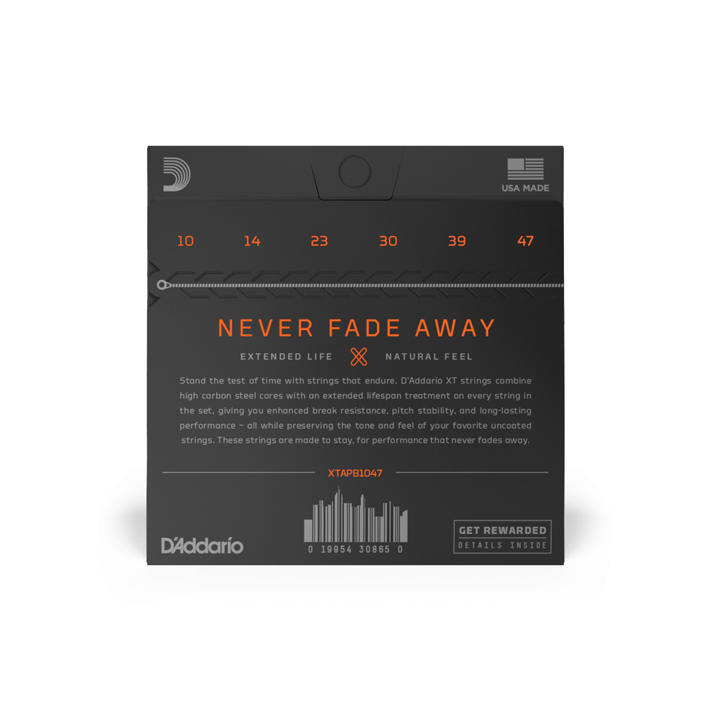 DAddario XT 10-47 Extra Light, Phosphor Bronze Acoustic Guitar Strings