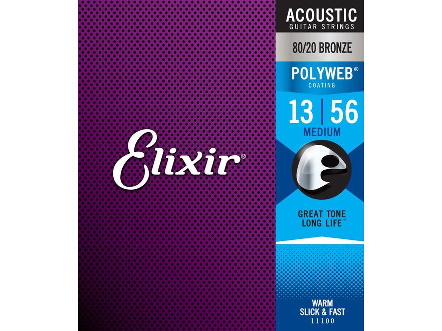 Elixir Polyweb Acoustic Strings Medium 13-56