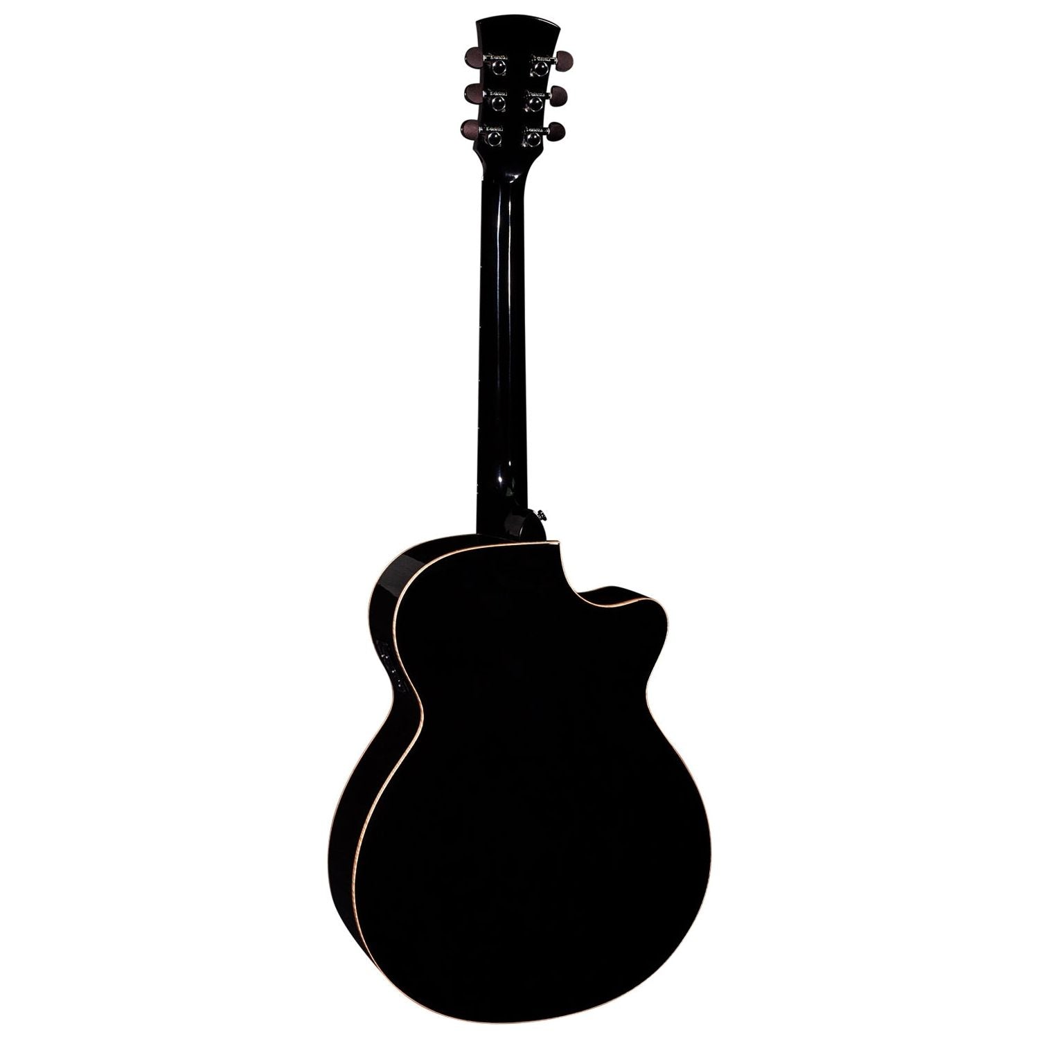 Faith Venus Eclipse Electro Acoustic Guitar Left Handed Black inc Hardcase