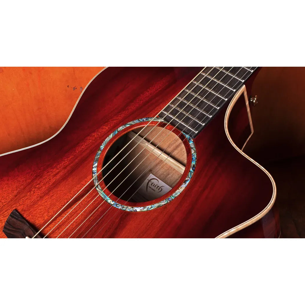 Faith Blood Moon Neptune Cutaway Electro Acoustic Guitar inc Hardcase B STOCK