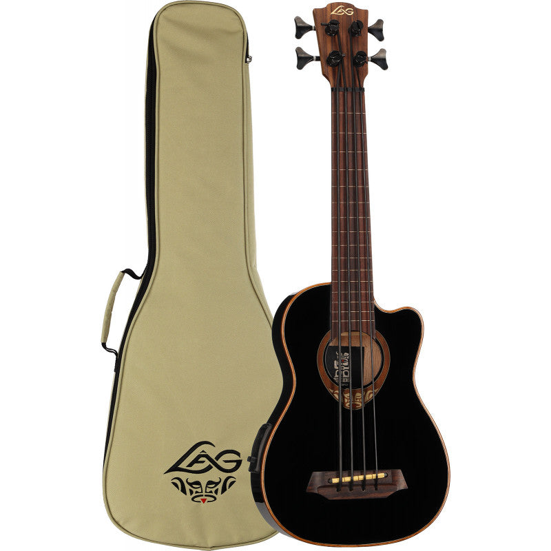 LAG Tiki Fretless Electro Bass With Case