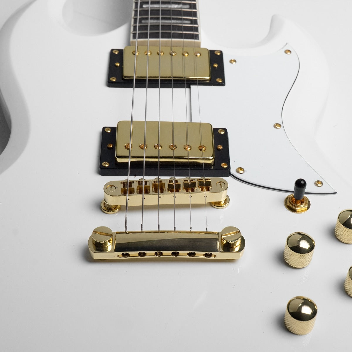 Gould Steelport Electric Guitar in White