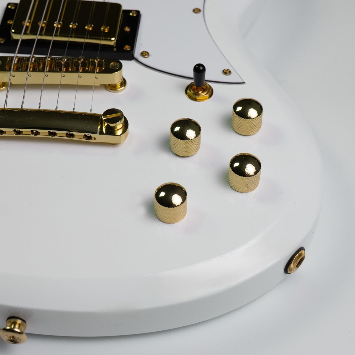 Gould Steelport Electric Guitar in White