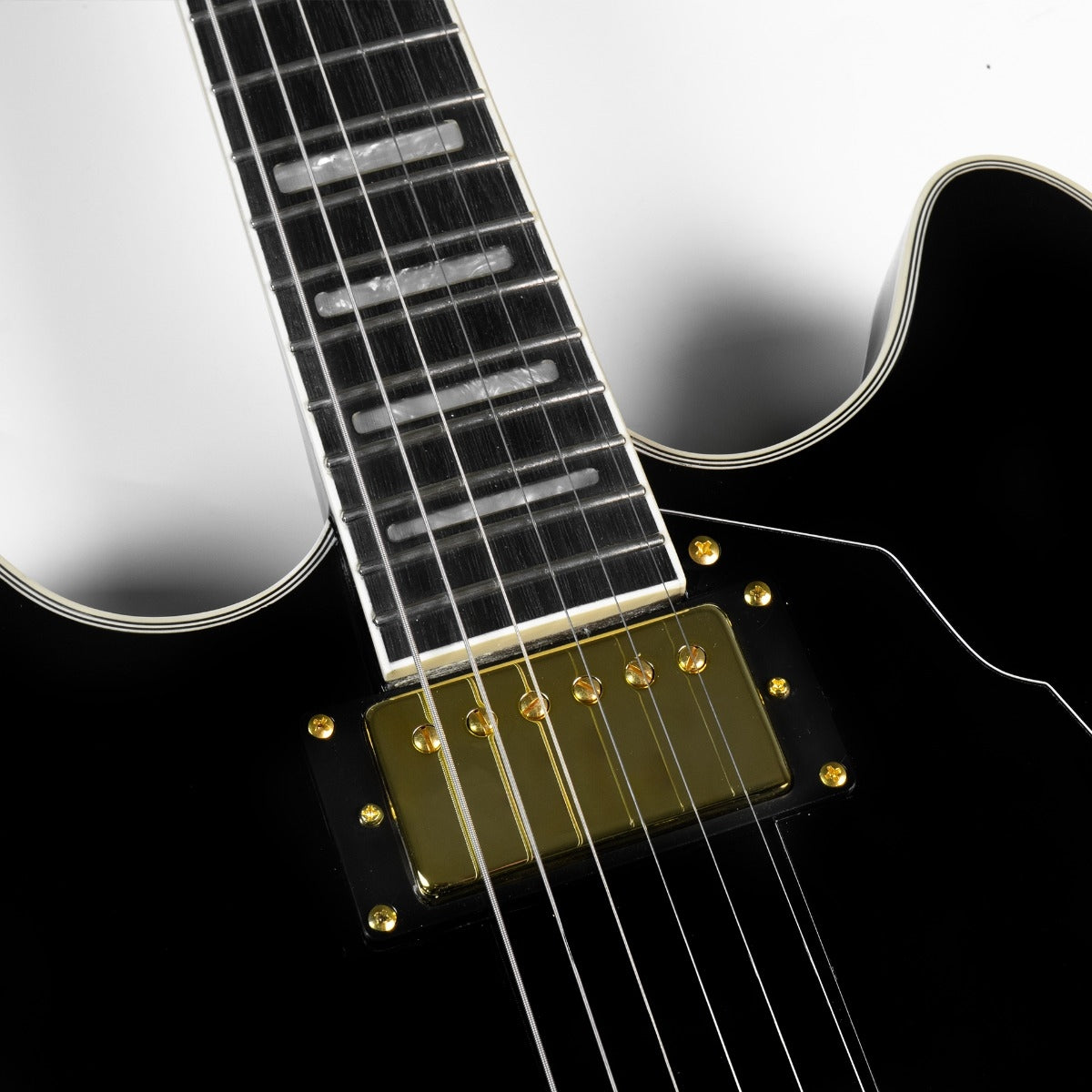 Gould Union Semi Hollow Electric Guitar in Black