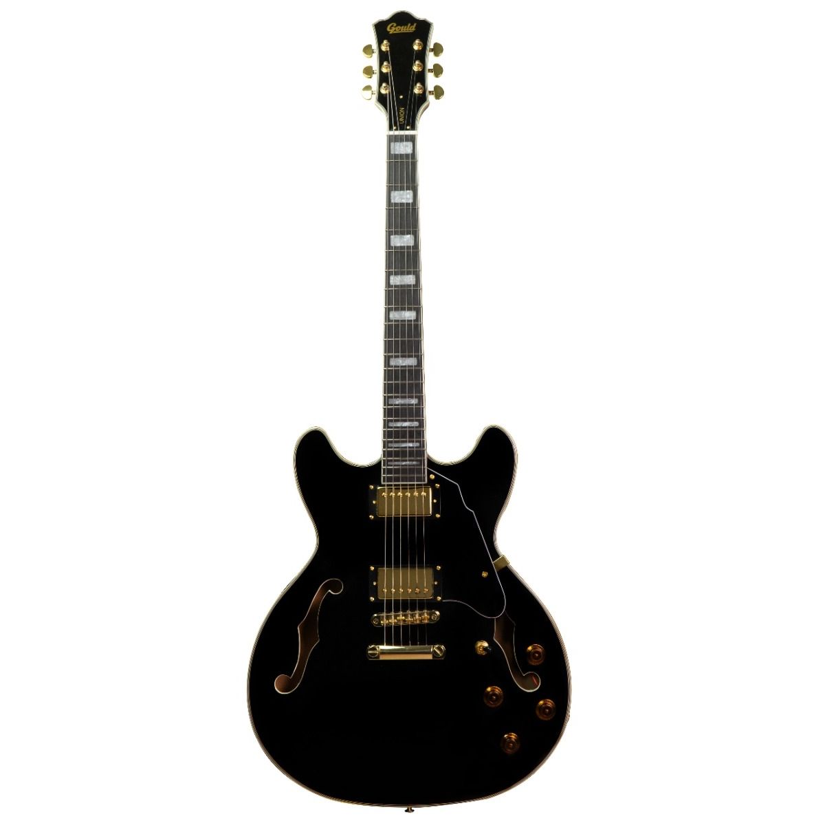 Gould Union Semi Hollow Electric Guitar in Black