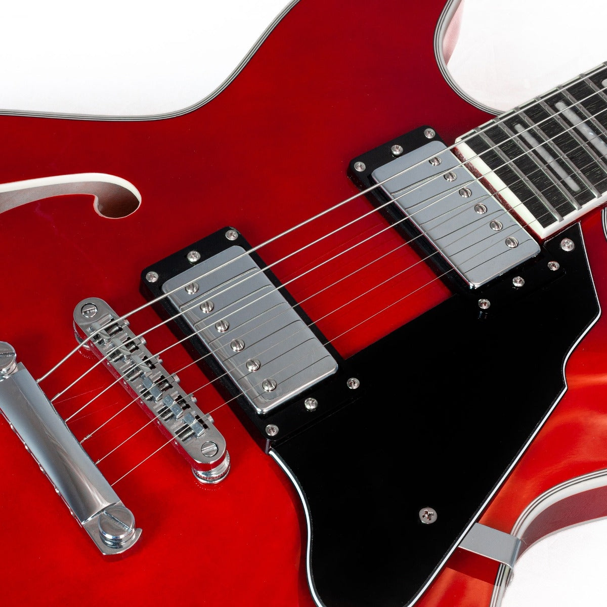 Gould Union Semi Hollow Electric Guitar in Cherry Red