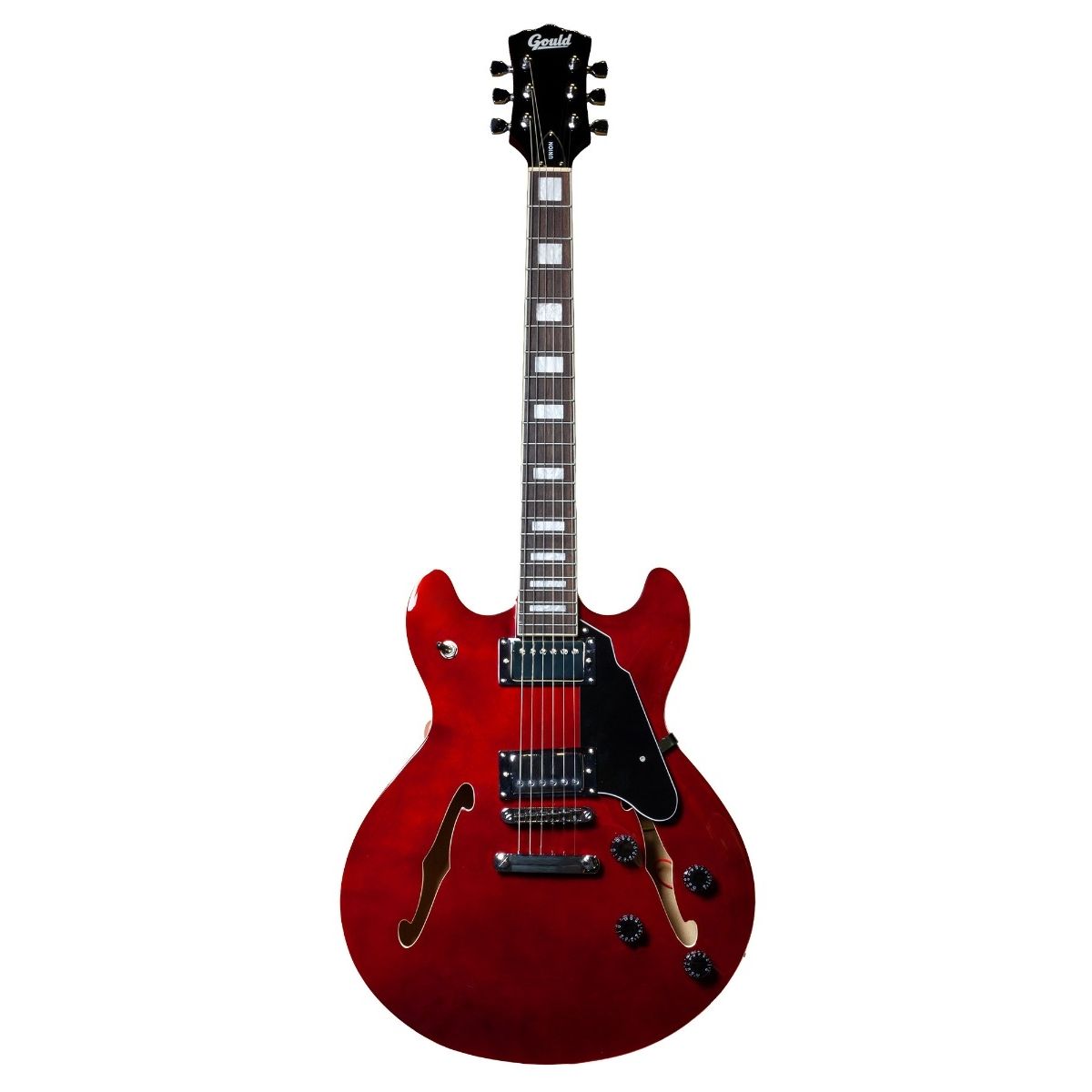 Gould Union Semi Hollow Electric Guitar in Cherry Red