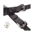 Magrabo Twin Buckle Tc Embossed Cocco Pros Black 7 Cm Skull & Roses Silver Buckle Premium Guitar Strap