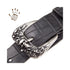 Magrabo Twin Buckle Tc Embossed Cocco Pros Black 7 Cm Skull & Roses Silver Buckle Premium Guitar Strap