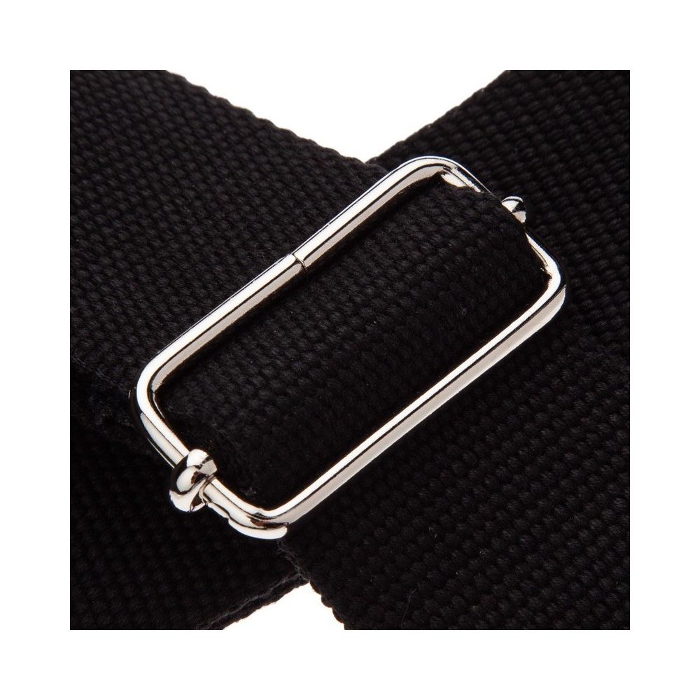 Magrabo Stripe Sc Entry Black 5 Cm Terminals Black - Silver Buckle Premium Guitar Strap