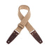 Magrabo Stripe Sc Entry Beige 5 Cm Terminals Dark Brown - Aged Brass Buckle Premium Guitar Strap