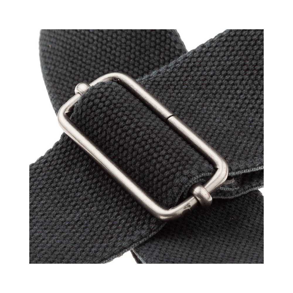Magrabo Stripe Sc Entry 5 Cm Cocco Pros Black Silver Buckle Premium Guitar Strap