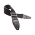Magrabo Stripe Sc Cotton Washed Black 8 Cm, Silver Recta Buckle Premium Guitar Strap