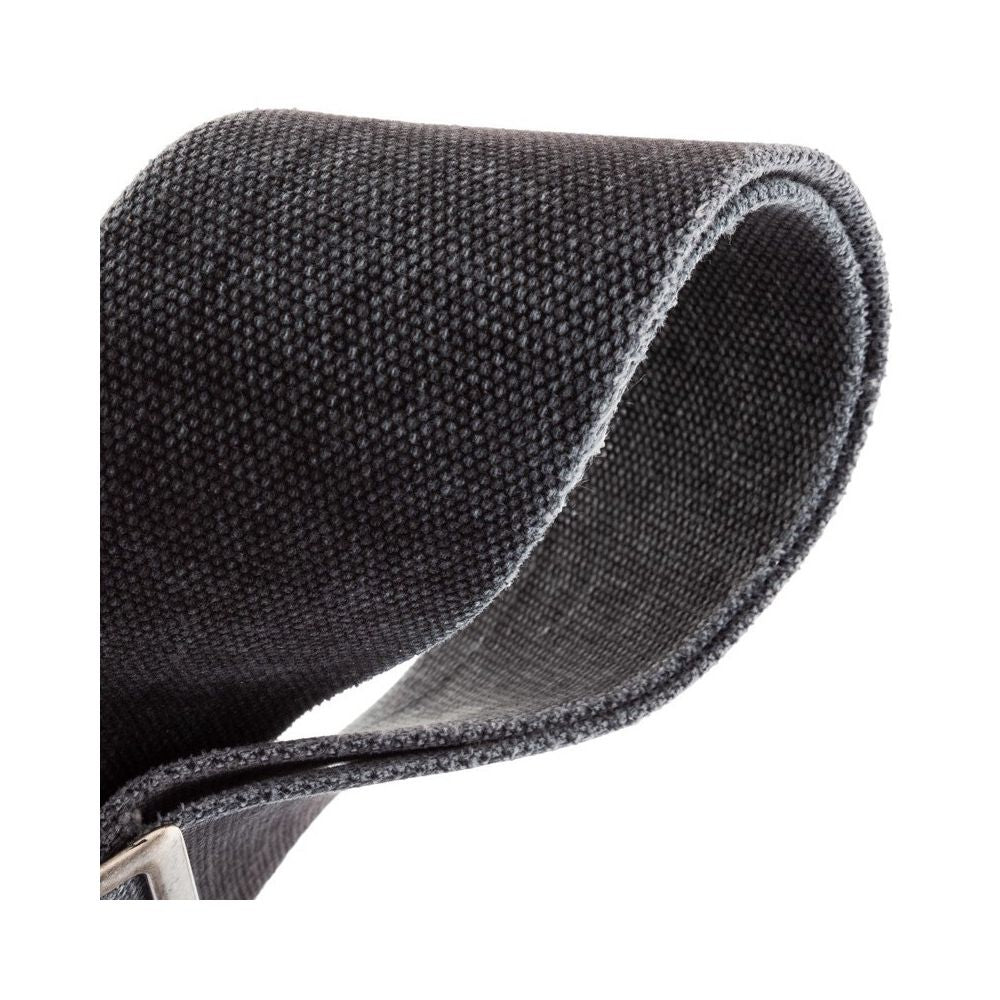 Magrabo Stripe Sc Cotton Washed Black 8 Cm, Silver Recta Buckle Premium Guitar Strap