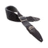 Magrabo Stripe Sc Cotton Washed Black 8 Cm, Silver Recta Buckle Premium Guitar Strap