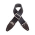 Magrabo Stripe Sc Cotton Washed Black 8 Cm, Silver Recta Buckle Premium Guitar Strap
